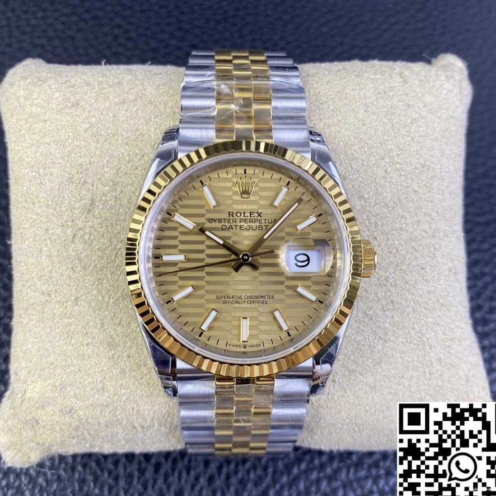 Yellow Two Rolex Tone Diamond 36MM Datejust Factory VS Dial Motif M126233 Hourmarker 0128